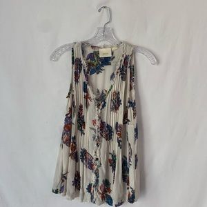 Anthropologie Maeve Saona Floral Print Swing Top